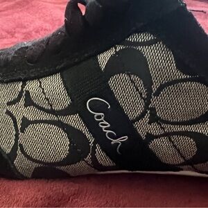 Coach Black and White Logo Sneakers